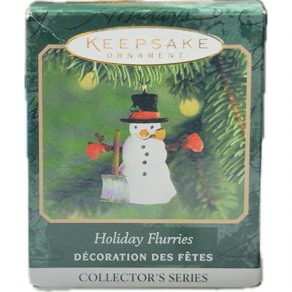 Hallmark HOLIDAY FLURRIES Mini‎ Keepsake Ornament Series #2 2000 Snowman